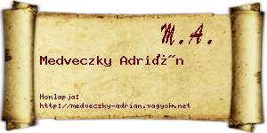 Medveczky Adrián névjegykártya